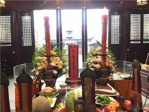 苏州城隍庙举行纪念抗日战争暨世界反法西斯战争胜利74周年祈福法会